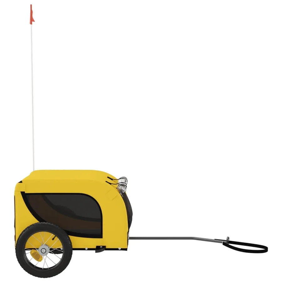 Remorque de vélo pour animaux de compagnie jaune et noir - 5