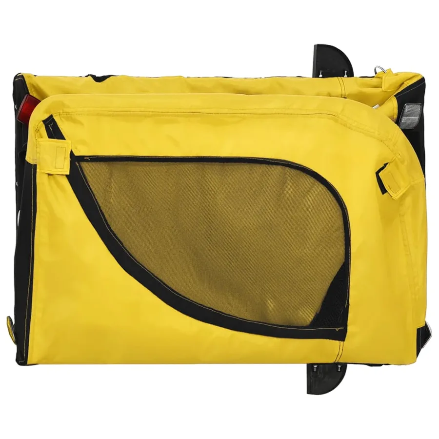 Remorque de vélo pour animaux de compagnie jaune et noir - 7