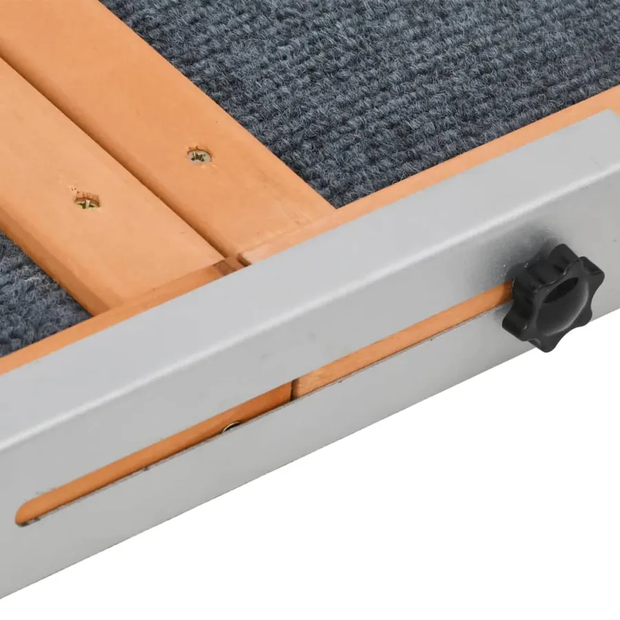Rampe pour chiens gris 120x30 cm bois de sapin solide - 10
