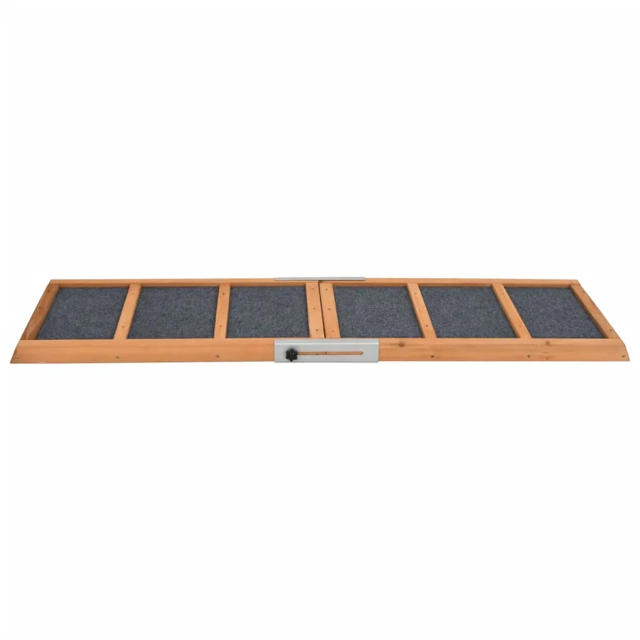 Rampe pour chiens gris 120x30 cm bois de sapin solide - 6