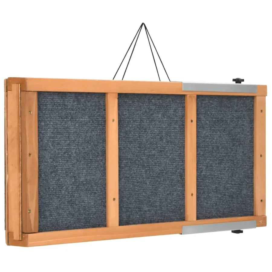 Rampe pour chiens gris 120x30 cm bois de sapin solide - 8