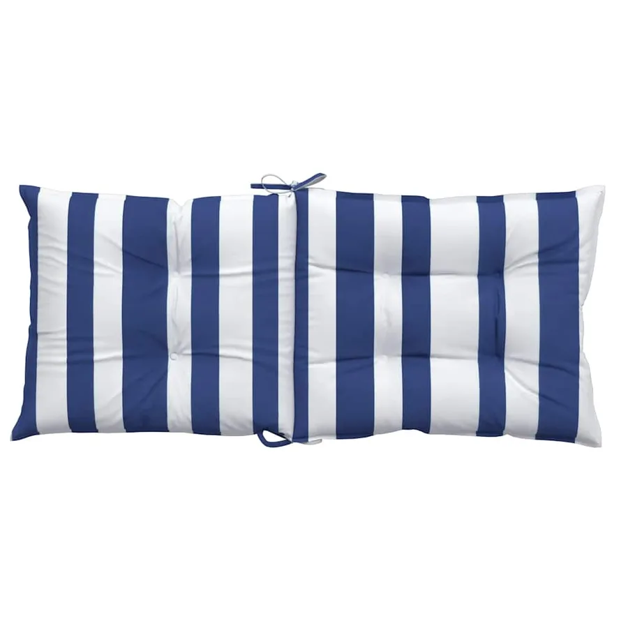 Coussins de chaise à dossier bas lot de 6 rayures bleu/blanc - 7