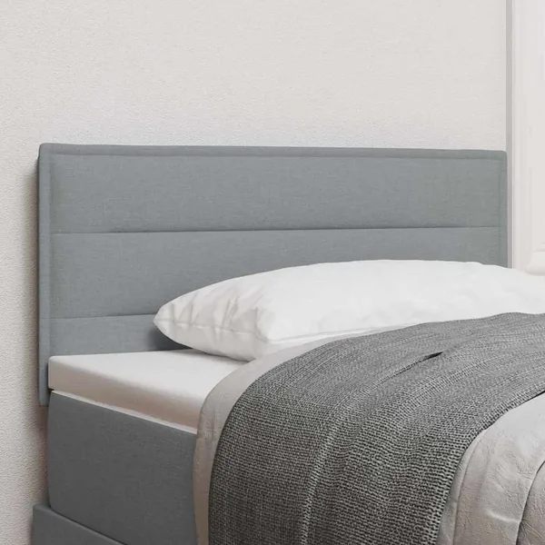 Tête de lit LED avec bandes LED Gris clair 80 cm tissu