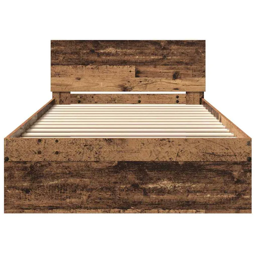 Cadre de lit Bois ancien 203 x 104 x 70 cm Bois d'ingénierie - 5