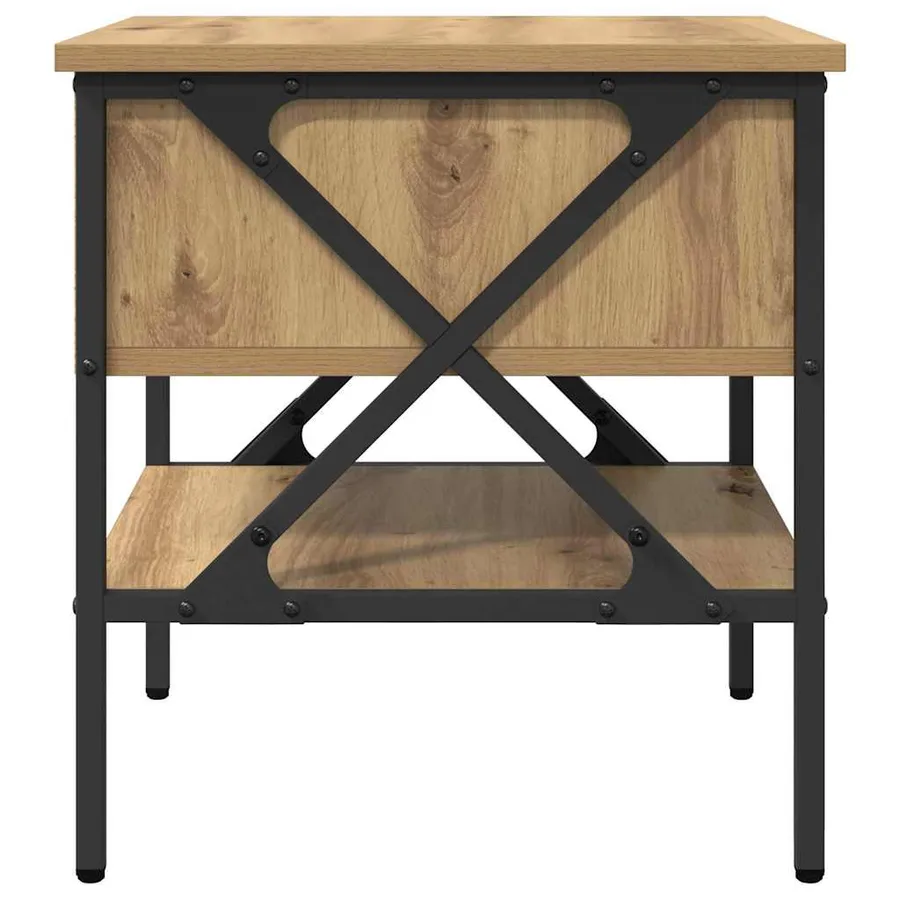 Table de chevet chêne artisanal 40 x 42 x 45 cm - 7