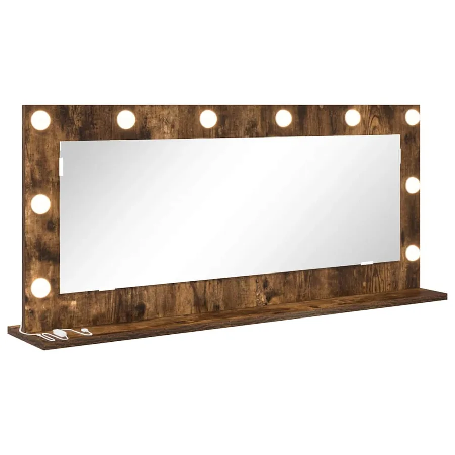 Miroir de vanité Rectangulaire Chêne fumé 100 x 45 x 18 cm - 2