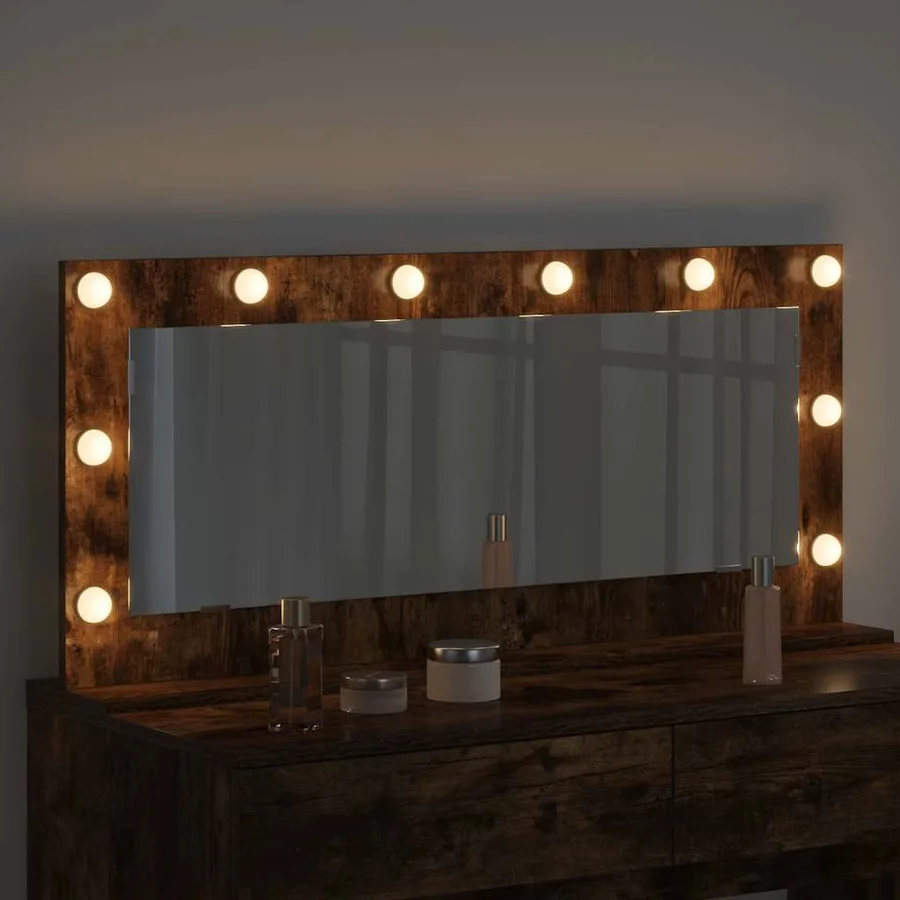 Miroir de vanité Rectangulaire Chêne fumé 100 x 45 x 18 cm - 3