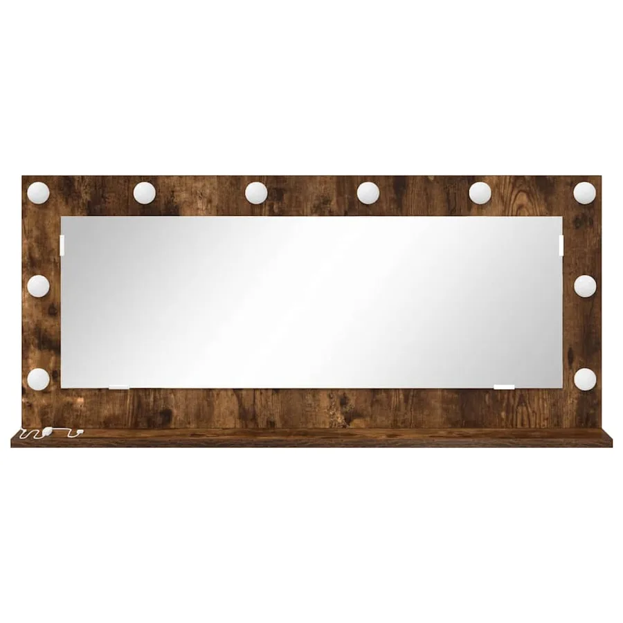 Miroir de vanité Rectangulaire Chêne fumé 100 x 45 x 18 cm - 4