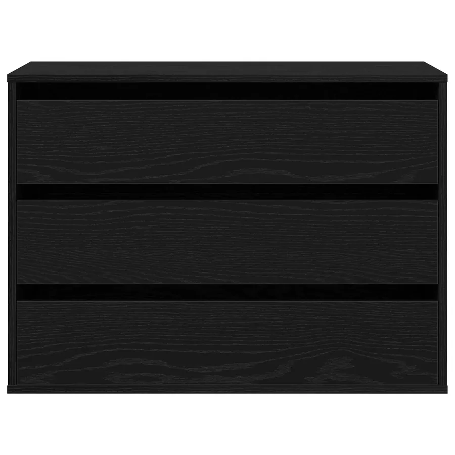 Armoire à tiroirs Noir 80 x 41 x 58 cm Bois d'ingénierie - 6