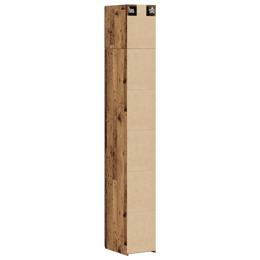 Armoire de rangement 2 pièces avec étagères 2 pcs Bois ancien - 9