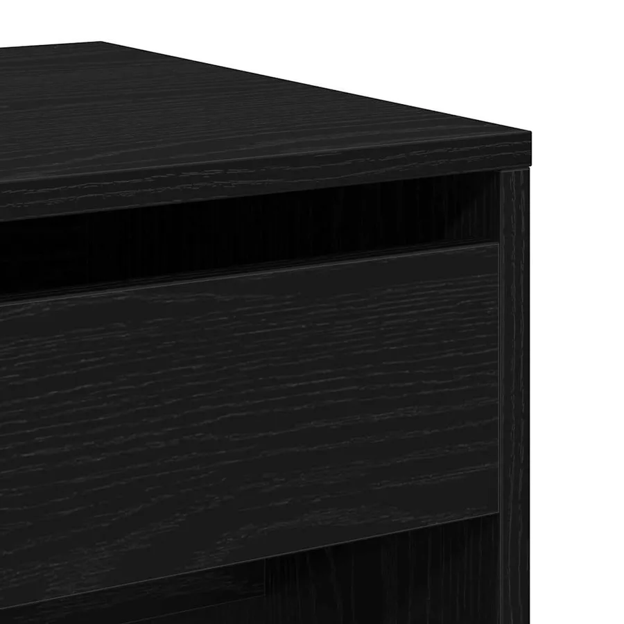 Coiffeuse Chêne noir 60 x 40 x 75 cm Bois d'ingénierie - 9