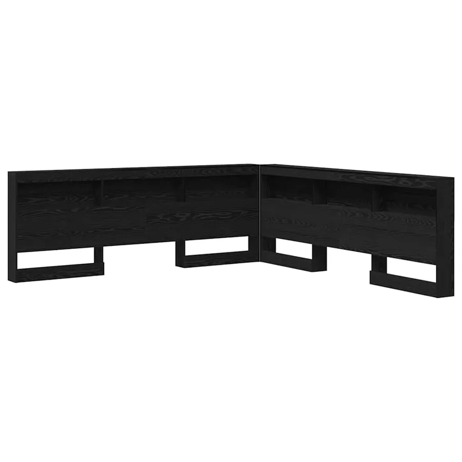 Tête de lit de rangement Chêne noir 200 cm Bois d'ingénierie - 2