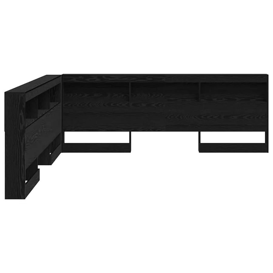 Tête de lit de rangement Chêne noir 200 cm Bois d'ingénierie - 7