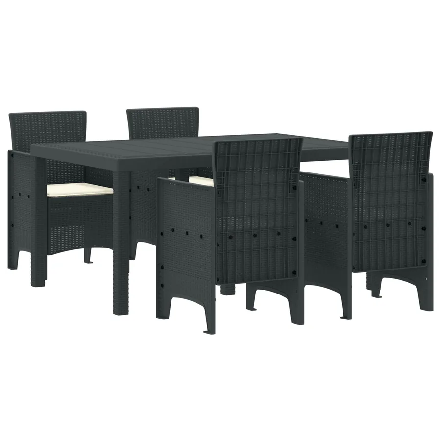 Ensemble de salle à manger pour jardin 5 pcs Anthracite - 2