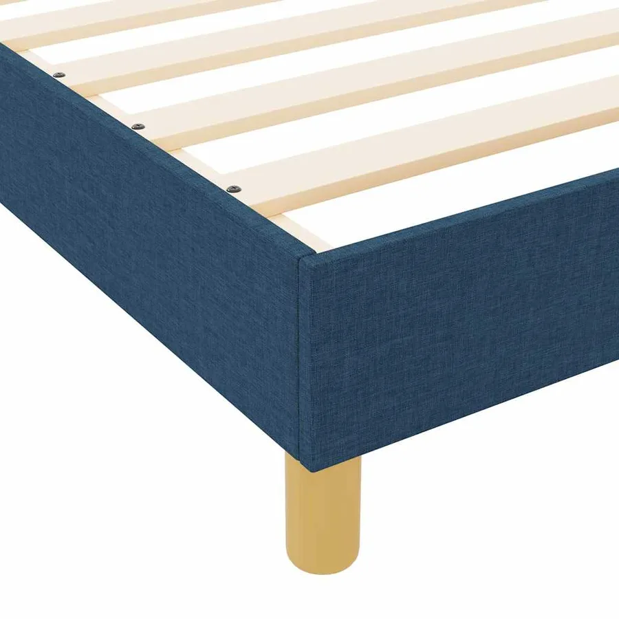 Cadre de lit avec tête de lit Bleu 80 x 200 cm tissu - 11