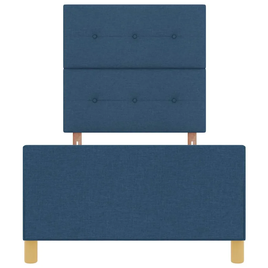 Cadre de lit avec tête de lit Bleu 80 x 200 cm tissu - 7