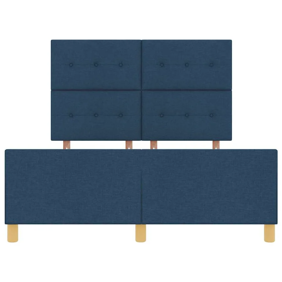 Cadre de lit avec tête de lit Bleu 160 x 200 cm tissu - 7