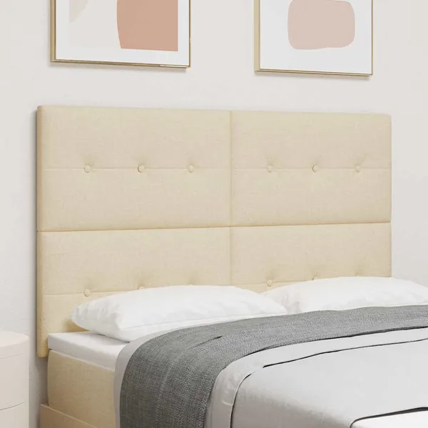 Tête de lit LED avec bandes LED Crème 160 cm tissu