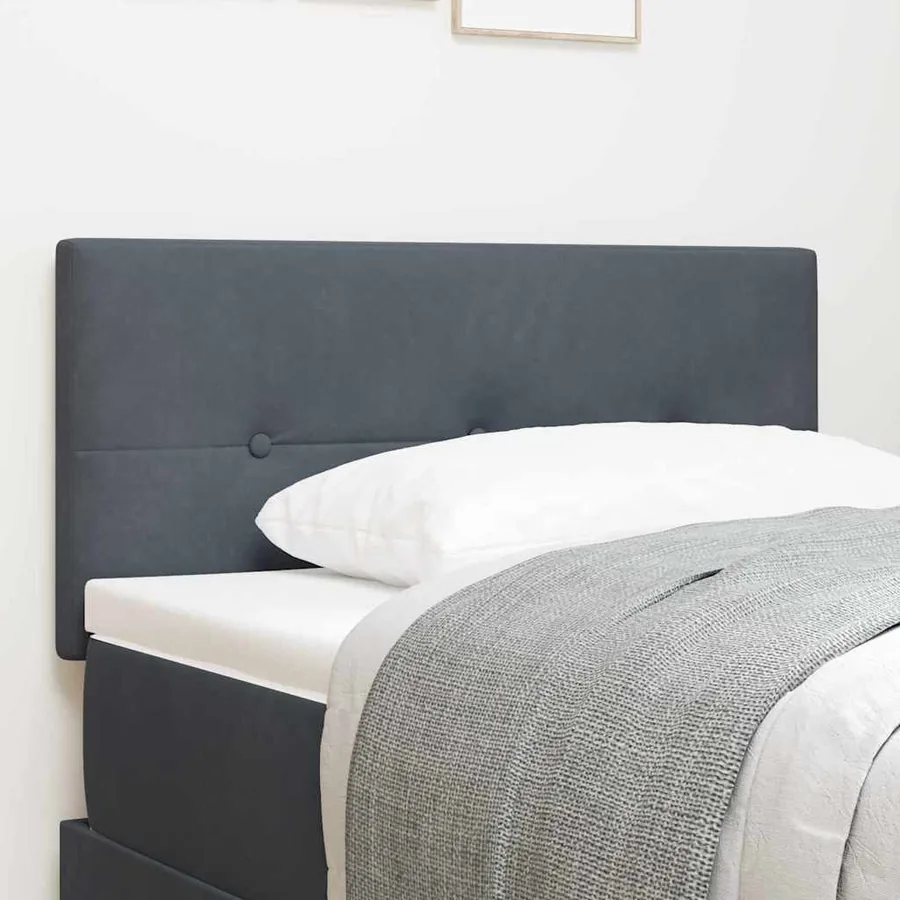 Tête de lit LED avec bandes LED Gris 90 cm Velours