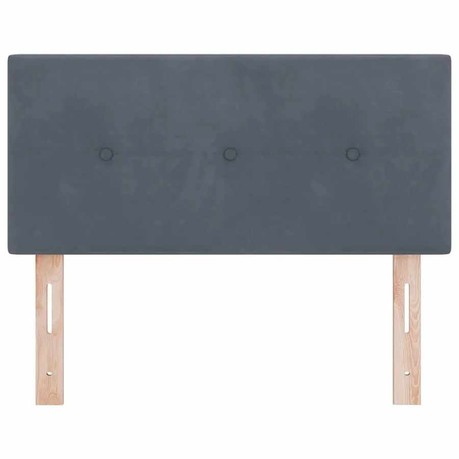 Tête de lit LED avec bandes LED Gris 90 cm Velours - 5