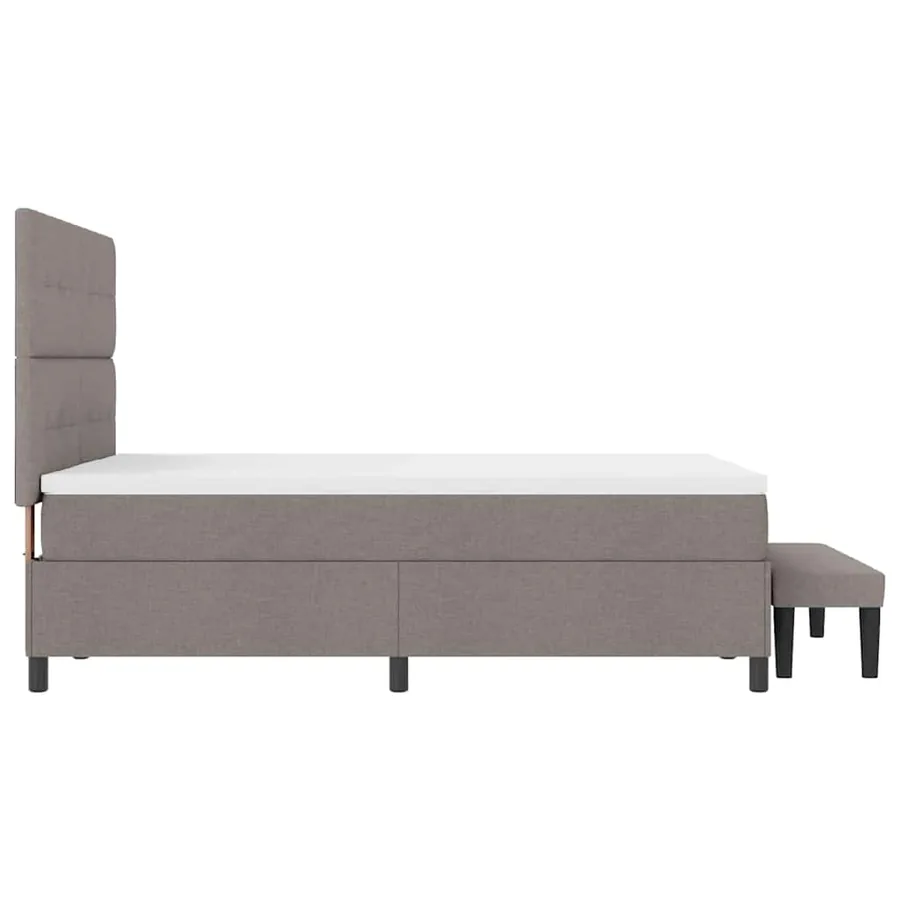 Lit à ressorts avec tête de lit Taupe 160 x 200 cm tissu - 9