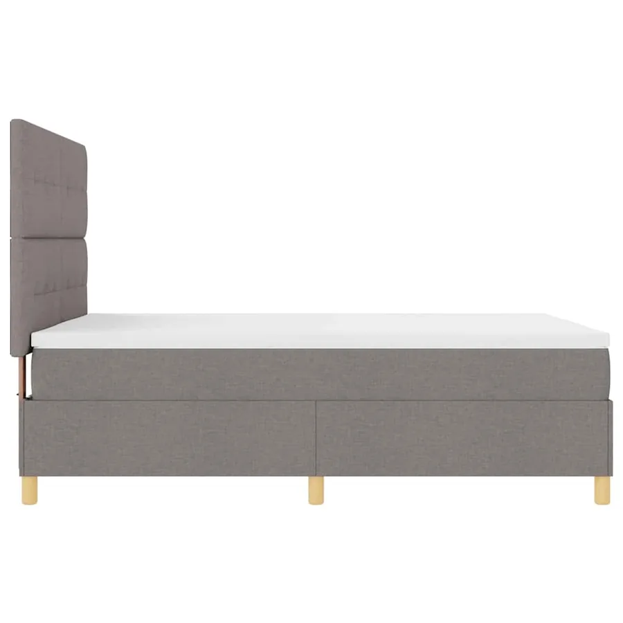 Lit à ressort LED avec tête de lit Taupe 160 x 200 cm tissu - 9