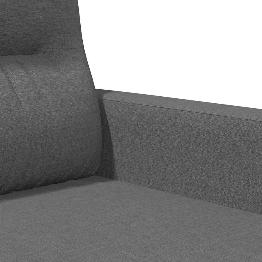 Canapé à 3 places Gris foncé 180 cm Tissu - 7