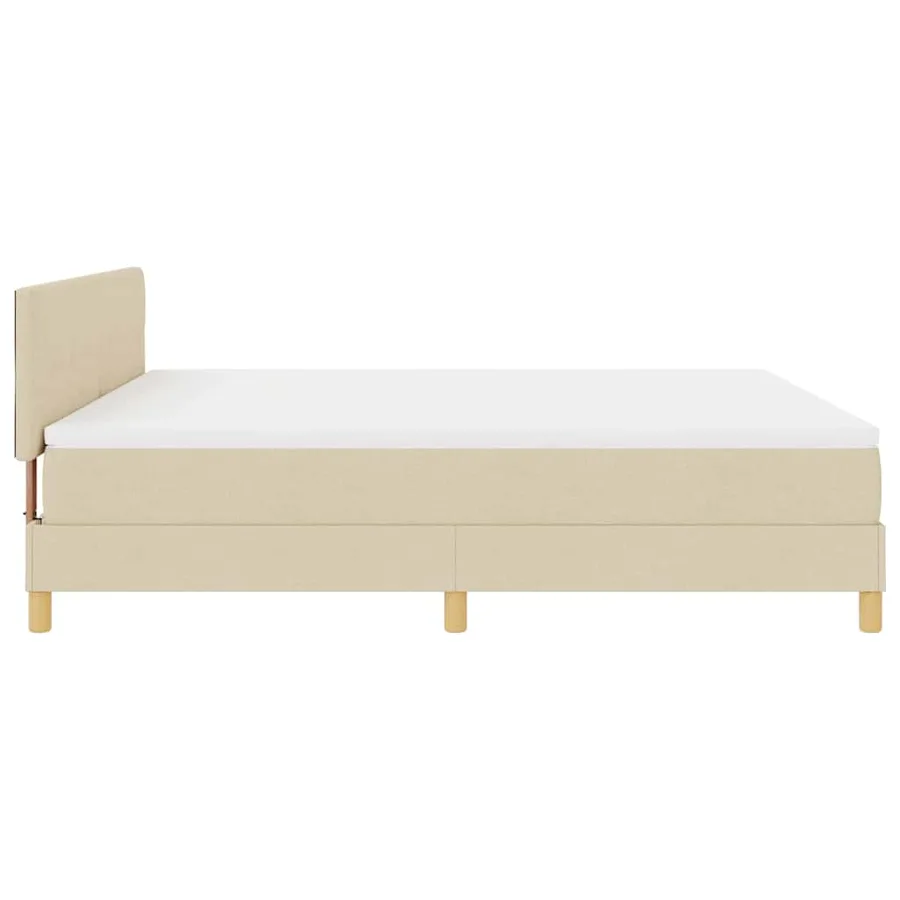 Lit à ressort LED avec bandes LED Crème 180 x 200 cm tissu - 9