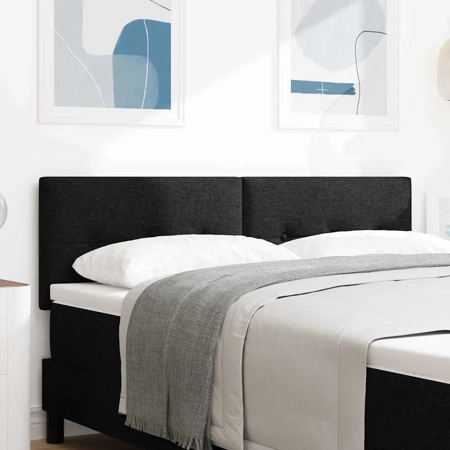 Tête de lit réglable en hauteur Noir 160 cm tissu