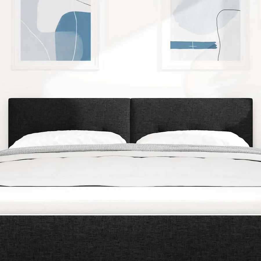 Tête de lit réglable en hauteur Noir 160 cm tissu - 3