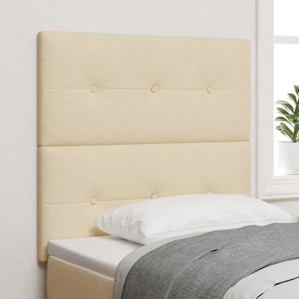 Tête de lit LED avec bandes LED Crème 100 cm tissu