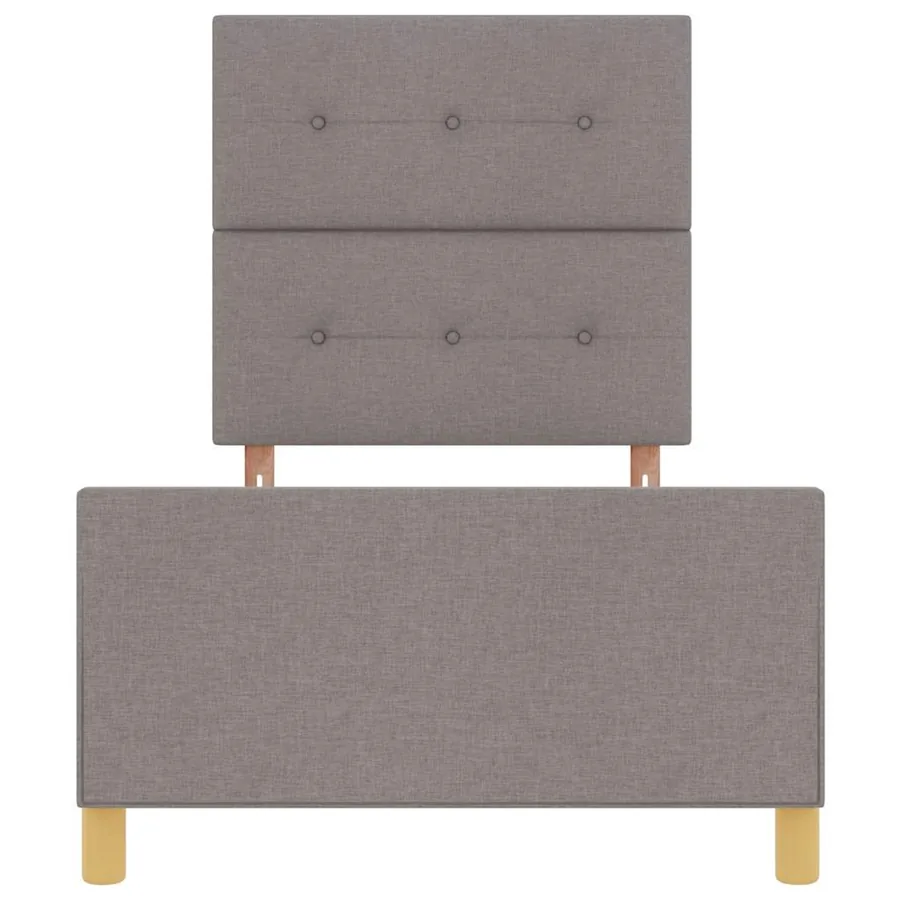 Cadre de lit avec tête de lit Taupe 90 x 190 cm tissu - 7