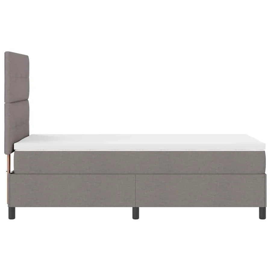 Lit à ressorts avec bandes LED Taupe 100 x 200 cm tissu - 9