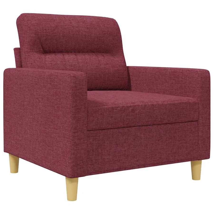 Fauteuil Rouge bordeaux 60 cm Tissu - 2
