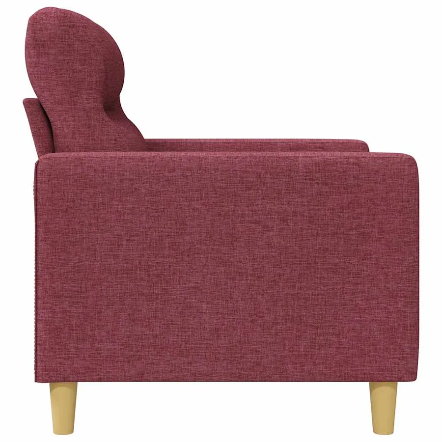 Fauteuil Rouge bordeaux 60 cm Tissu - 5