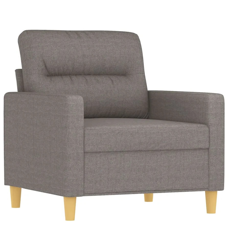 Fauteuil avec repose-pied Taupe 60 cm Tissu - 4