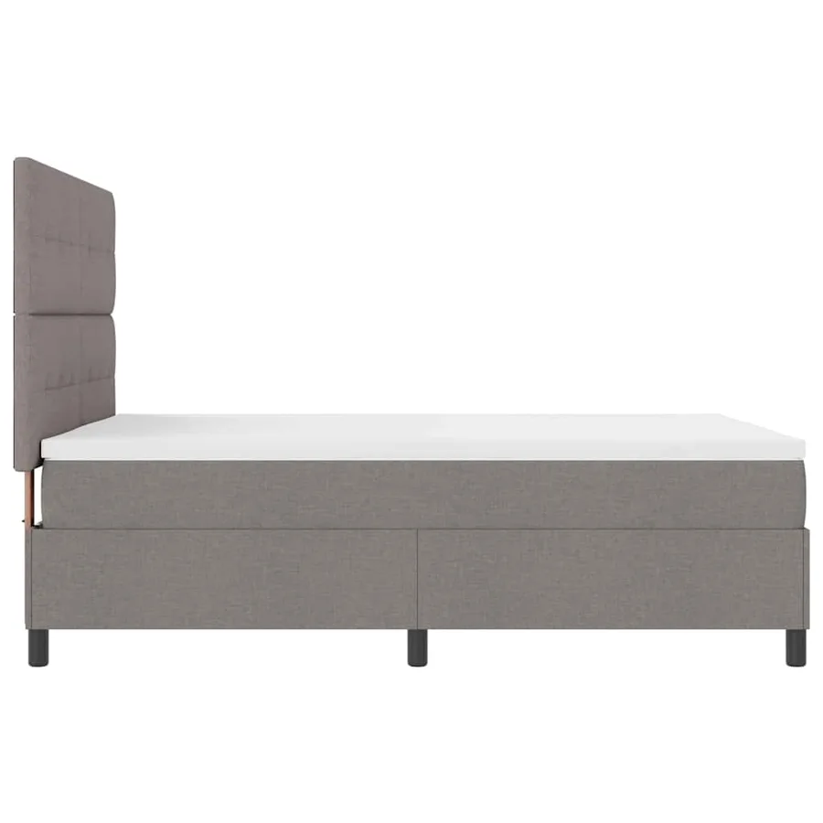 Lit à ressorts avec bandes LED Taupe 140 x 190 cm tissu - 9