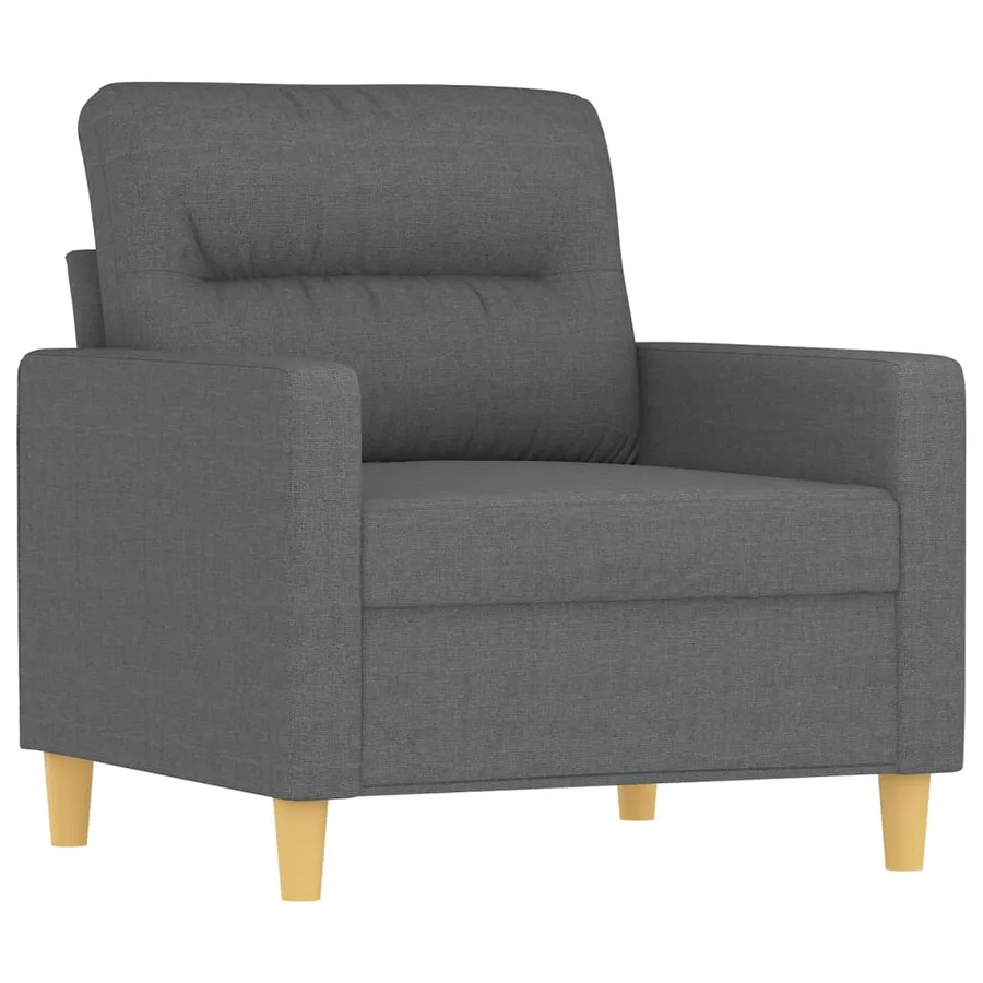 Ensemble de canapés 4 pcs coussins gris foncé tissu - 3