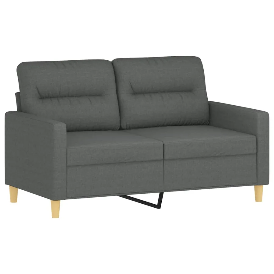 Ensemble de canapés 4 pcs coussins gris foncé tissu - 4