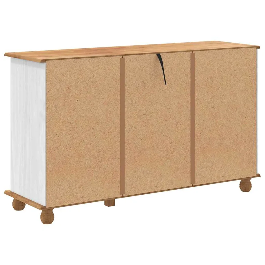 Commode ASKIM Blanc 79 x 40 x 133,5 cm Bois de pin massif - 7