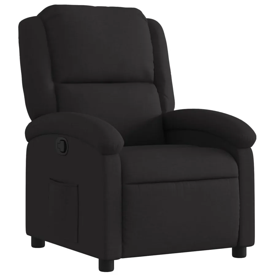Fauteuil inclinable noir tissu - 2