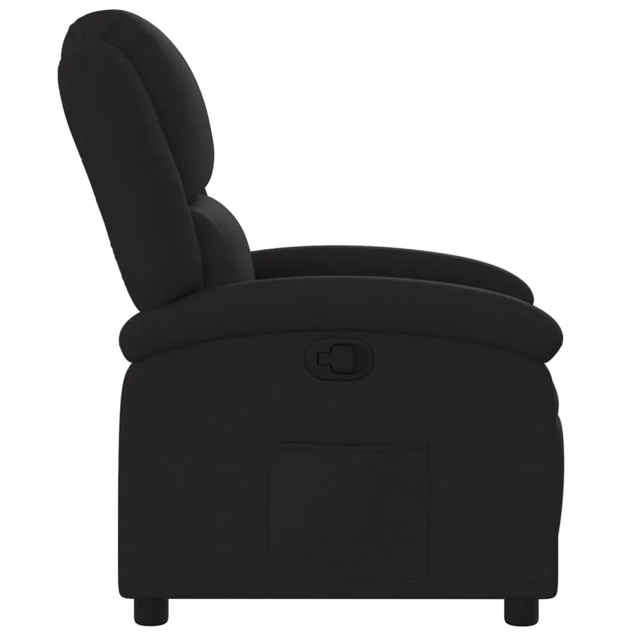 Fauteuil inclinable noir tissu - 7