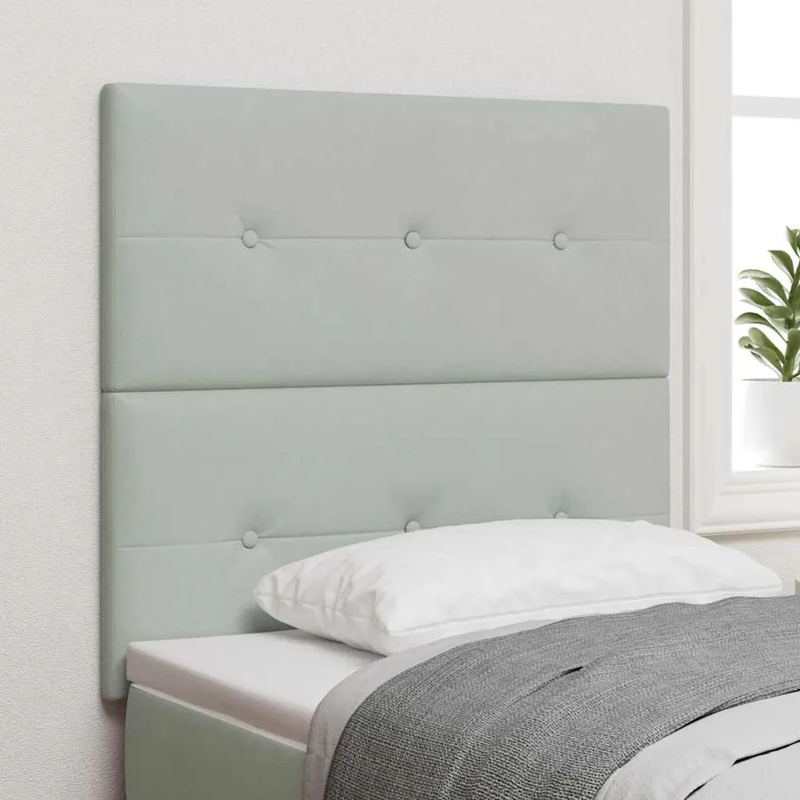Tête de lit Gris clair 90 cm Velours