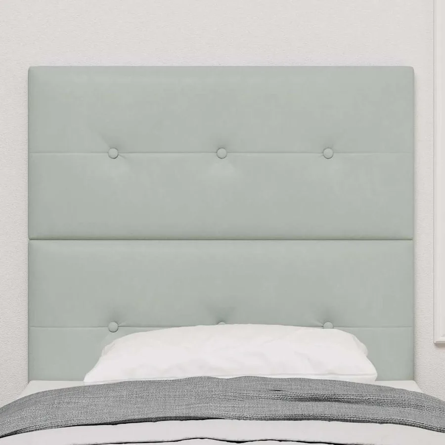 Tête de lit Gris clair 90 cm Velours - 3