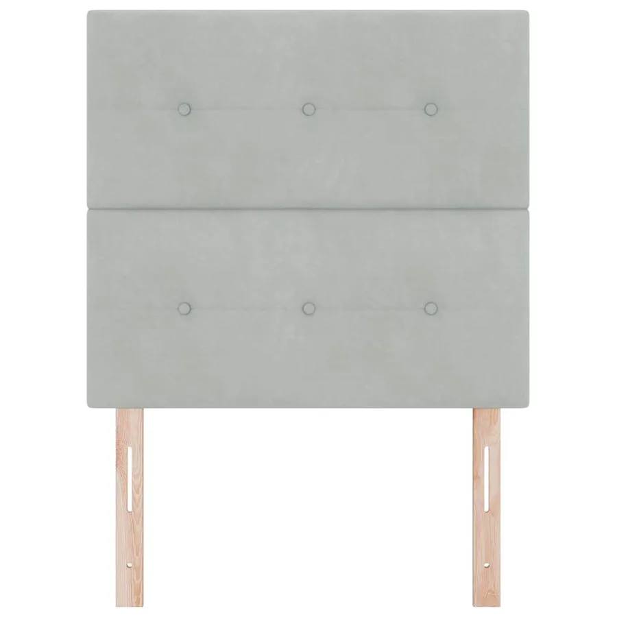 Tête de lit Gris clair 90 cm Velours - 4