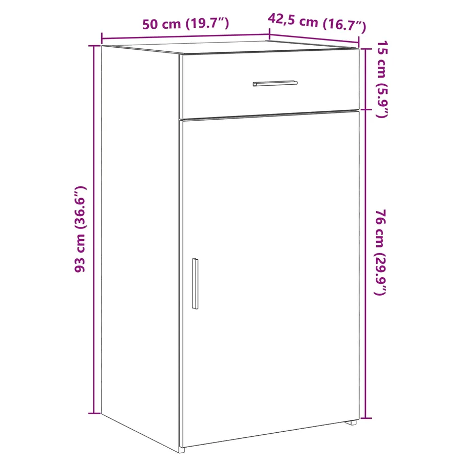Buffet Chêne artisanal 50 x 42,5 x 93 cm - 14