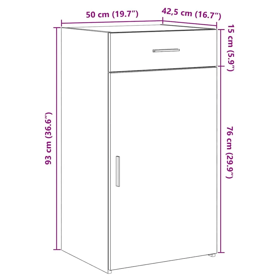 Buffet Chêne artisanal 50 x 42,5 x 93 cm - 15