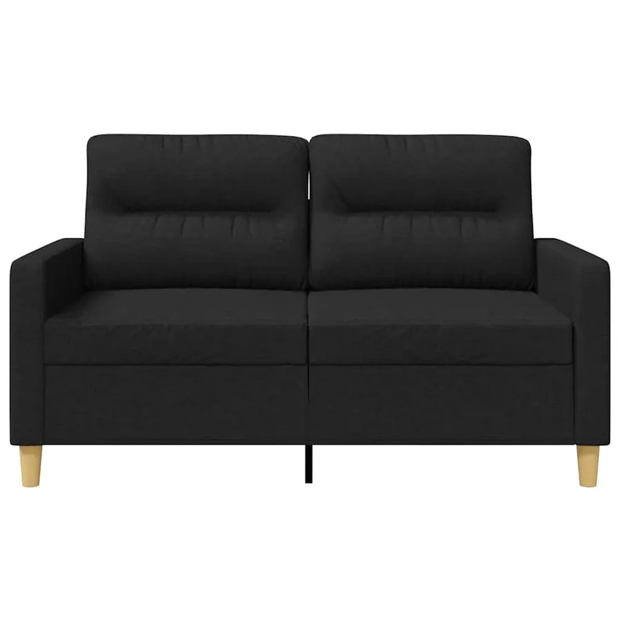 Canapé à 2 places Noir 120 cm Tissu - 4