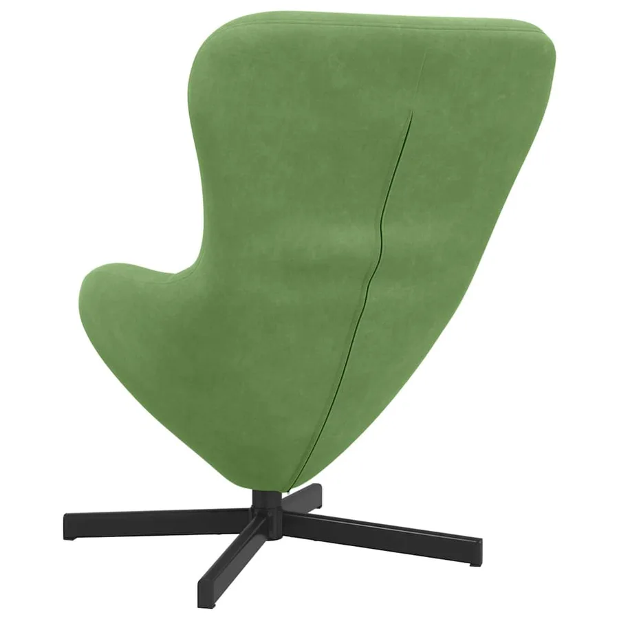 Fauteuil œuf Vert clair 63 x 73 x 90 cm Velours - 6