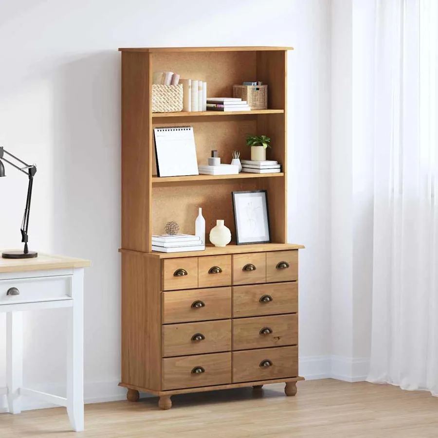 Hutch ASKIM Cire de Miel 91 x 40 x 184 cm Bois de pin massif